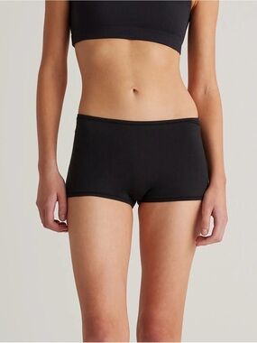 Quince Organic Cotton Boyshort (6-pack) | Black | XL